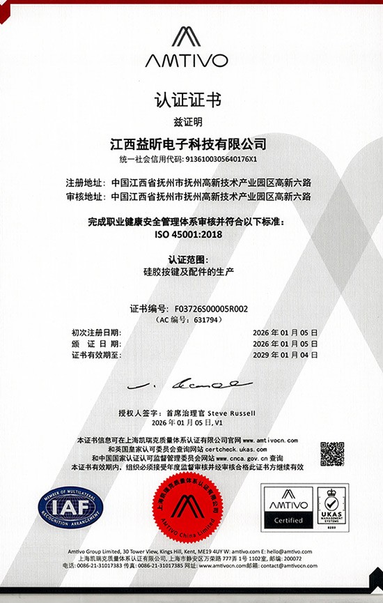 职业健康安全管理体系认证ISO45001（中文）